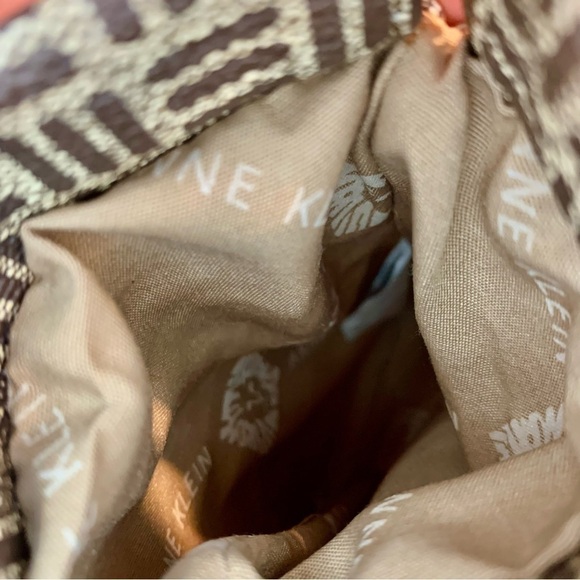 Anne Klein Travel Pouch Phone Case Brown Tan Monogram 7.5” x 5” Magnetic - Picture 4 of 7